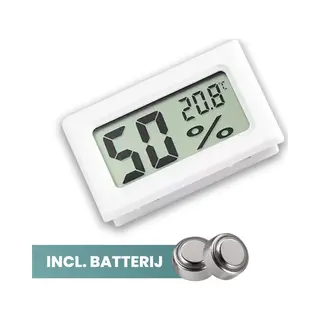 Ease Electronicz Hygrometer - Weerstation - Luchtvochtigheidsmeter - Thermometer - Inclusief 2x LR44 Batterijen