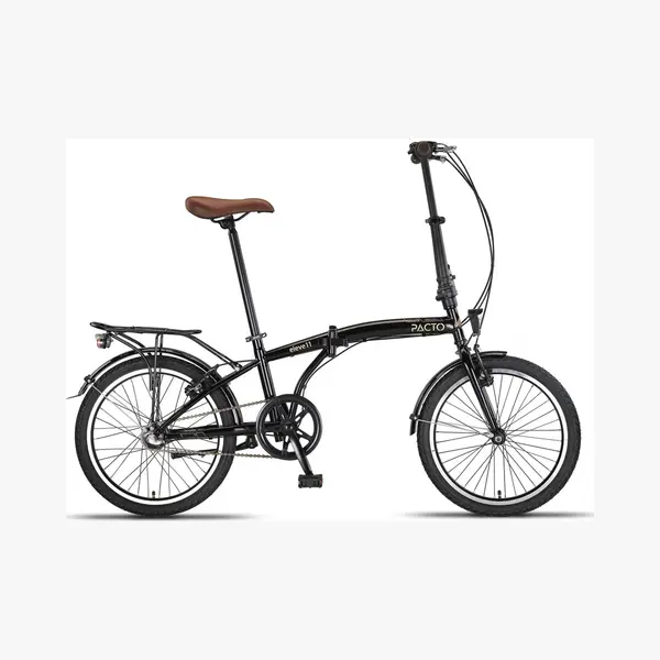 Pacto Eleven - Folding Bike - Steel Frame - Nexus 3 Hub Gears - V-brakes - Fully Equipped - Dutch Quality Foldable Bike - Black thumbnail