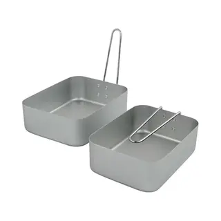 GeJe Camping Pannenset - Mess Tin - 2-Delig - Aluminium - Gamelle - Outdoor Cooking