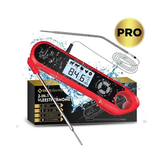 MostEssential 2-in-1 Vleesthermometer - Pro Edition - Bbq Thermometer - Kernthermometer - Oventhermometer - Keukenthermometer - Digitaal– Waterdicht