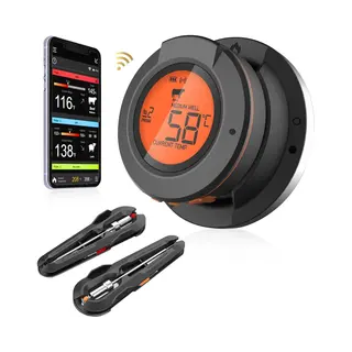 MostEssential At-02 Vleesthermometer - Smart Bbq Thermometer - Oventhermometer - Inclusief Bluetooth, App & 2 Meetsondes