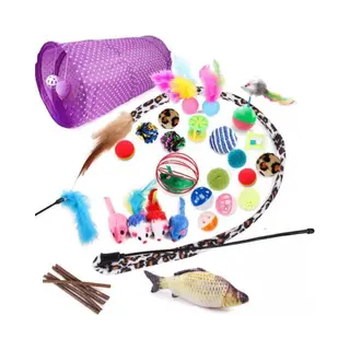Kattenspeelgoed Set Xl – 28 Stuks – Intelligentie En Actief Speelplezier