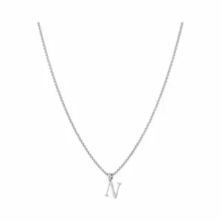 Bijoutheek Collier Letter N Zilver