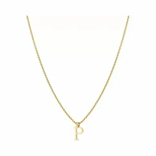 Bijoutheek Collier Letter P Goud