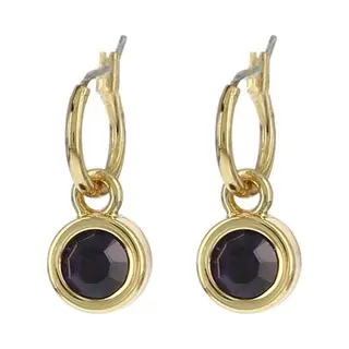 Biba 80313 Oorhangers Goud Purple Velvet