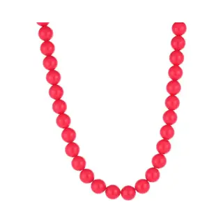 Bijoutheek Collier Statement Grote Kralen Fuchsia