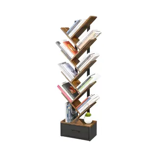 In-Homexl Boom Boekenkast – Design Boomvorm – 8 Open Niveaus – Skelton In.Homexl – 135 Cm