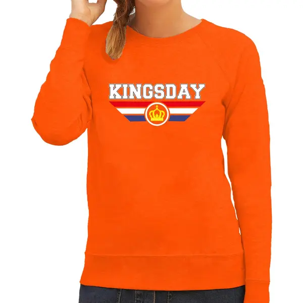 Bellatio Decorations Koningsdag Sweater Kingsday - Oranje - Dames - Koningsdag Outfit / Kleding Xs thumbnail