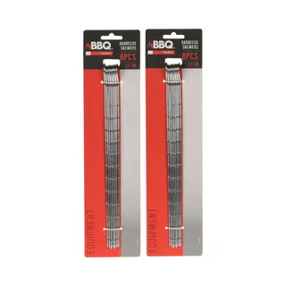 Barbecue Spiesen - 18x - Metaal - 27, 5 Cm - Rond Handvat - Bbq Accessoires