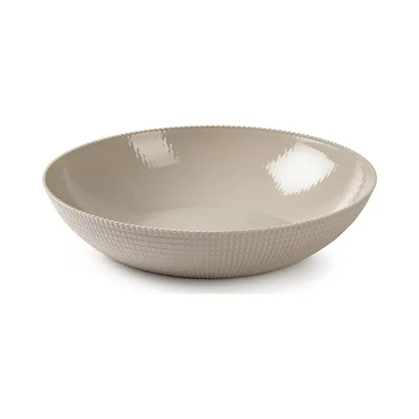 PlasticForte Fruitschaal - Kunststof - Taupe - D30 X H6.5 Cm - Serveerschaal - Saladeschaal thumbnail