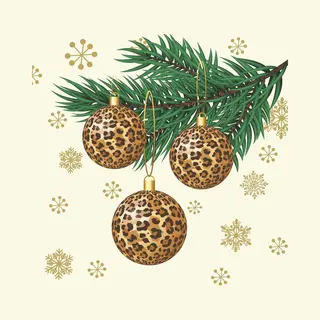 duni 20x Stuks Kerst Thema Tafel Servetten 33 X 33 Cm - Kerstdiner Servetjes