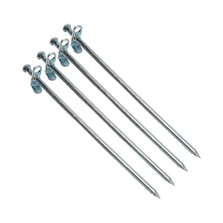 Fosco Industries 8x Stuks Grondpennen/tentharingen Metaal Met Open Oog 30 Cm - Rotspennen - Spijkerharingen