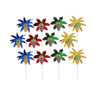 Conpax Candles Palm Boom Cocktail Prikkers - 50x Stuks - Ijscoupe/hawaii Party Feestartikelen Versiering - Dessert/bbq