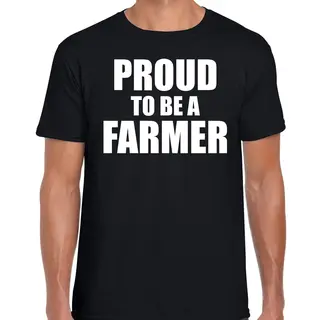 Bellatio Decorations Boerenprotest Shirt Proud To Be A Farmer/ Trots Om Een Boer Te Zijn T-shirt Zwart Heren - Boeren Protest/actie Voeren/demonstratie L