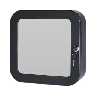 Bathroom Solutions Medicijnkastje - Zwart - Met Spiegel En Slot - 32 X 32 Cm