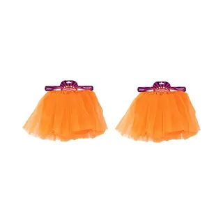 Fiestas Guirca Guirca Verkleed Tutu Rokje - 2x Stuks - Oranje - Voor Dames - One Size - Supporters/koningsdag Verkleedkleding
