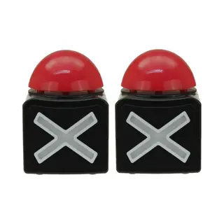 Krüger Quiz Show Buzzer Button - 2x - Nee/Fout Knop Met Geluid - 10 X 12 X 11 Cm