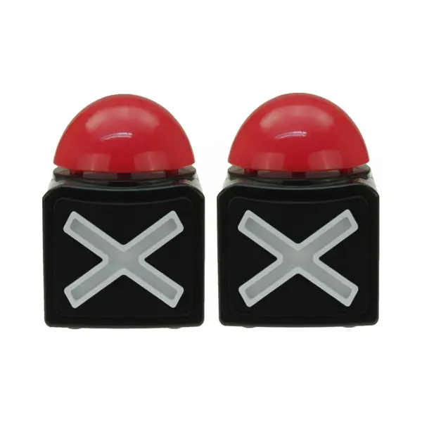 Krüger Quiz Show Buzzer Button - 2x - Nee/Fout Knop Met Geluid - 10 X 12 X 11 Cm thumbnail
