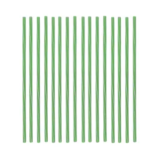 Excellent Houseware Drinkrietjes - Herbruikbaar - Vaatwasserbestendig - 50 St - Groen/wit - 22 Cm