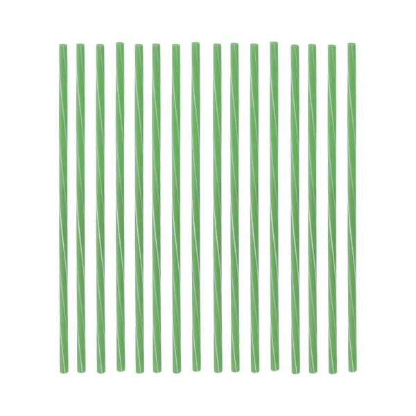 Excellent Houseware Drinkrietjes - Herbruikbaar - Vaatwasserbestendig - 50 St - Groen/wit - 22 Cm thumbnail
