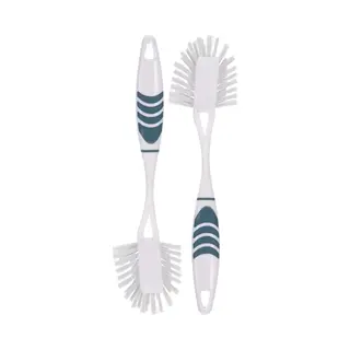 Excellent Houseware Afwasborstel Met Ophang Lus - 2x Stuks - Blauw - 29 Cm