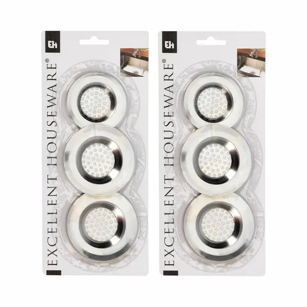 Excellent Houseware Gootsteenfilters - 6x Stuks - 2 Maten - Metaal thumbnail