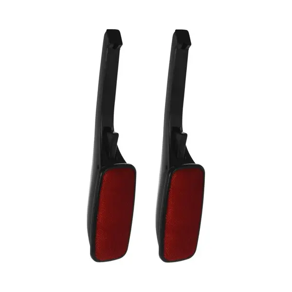 Kledingborstel - 2x - Zwart/rood - Inklapbaar - 33 Cm - Ontpluizer - Pluizenverwijderaar thumbnail