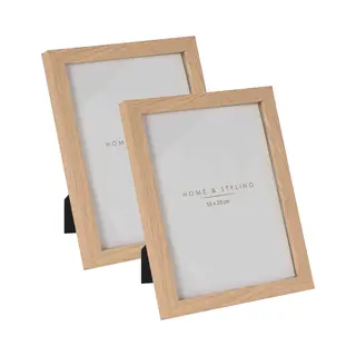 Home & Styling Fotolijstje - 2x - Mdf - Voor Foto Van 15x20cm