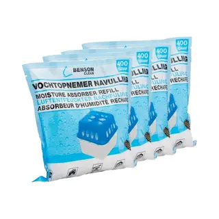 Benson Vochtopnemer / Vochtvanger Navulling - 4 Stuks - 400 Gram Per Stuk