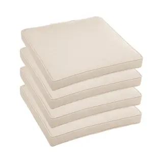 6x Hesperide Stoelkussens - Voor Binnen/buiten - Beige - 40 X 40 X 4 Cm - Water En Uv Bestendig