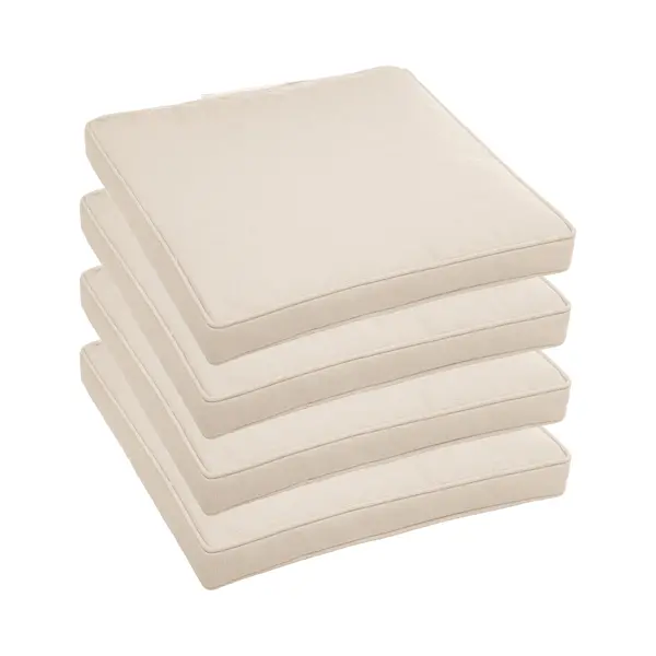 6x Hesperide Stoelkussens - Voor Binnen/buiten - Beige - 40 X 40 X 4 Cm - Water En Uv Bestendig thumbnail