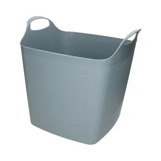 Plasticforte Flexibele Kuip - 25L - Kunststof - Grijs Blauw - Emmer - Wasmand