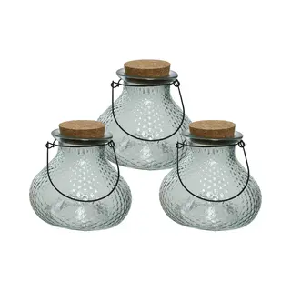 Decoris Wespenvanger/wespenval - Set 3x - Glas - Blauw - D14 X H13 Cm