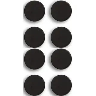 Zeller Whiteboard/koelkast Magneten Extra Sterk - 8x - Mat Zwart - 2 Cm