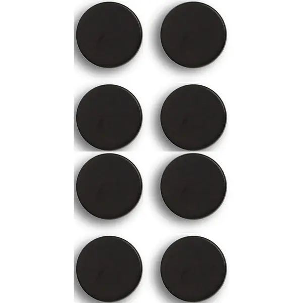 Zeller Whiteboard/koelkast Magneten Extra Sterk - 8x - Mat Zwart - 2 Cm thumbnail