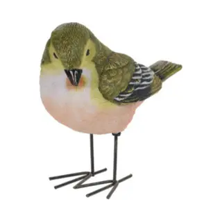 Decoratie Tuinbeeld Vogeltje - Groenling - Metaal - 10 Cm - Dieren Beelden