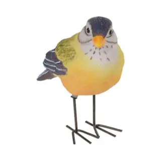 Decoratie Tuinbeeld Vogeltje - Putter - Metaal - 10 Cm - Dieren Beelden