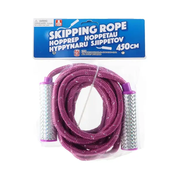 Jonotoys Springtouw Speelgoed Met Glitters - Paars - 450 Cm - Buitenspeelgoed thumbnail