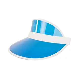 Verkleed Zonneklep/sunvisor - Voor Volwassenen - Blauw/wit - Carnaval Hoed