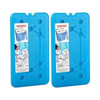 Plasticforte Koelelementen 450 Gram - 2x - 14 X 25 X 1 Cm - Blauw - Voor Koelbox En Koeltas