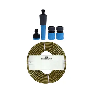 Hendrik Jan Tuinslang 50 Meter - Anti Knik - 13mm - Met Koppelstukken/spuitstuk Set