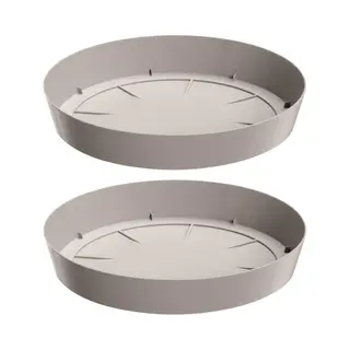 Prosperplast Opvangschaal/onderschaal Voor Bloempot/plantenpot - 4x - Beige - Rond - Dia 15, 5 Cm