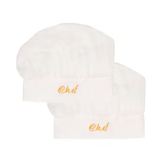 Krüger Koksmuts Chef - 2x - Wit - Papier - Volwassenen - B29 X H25 Cm