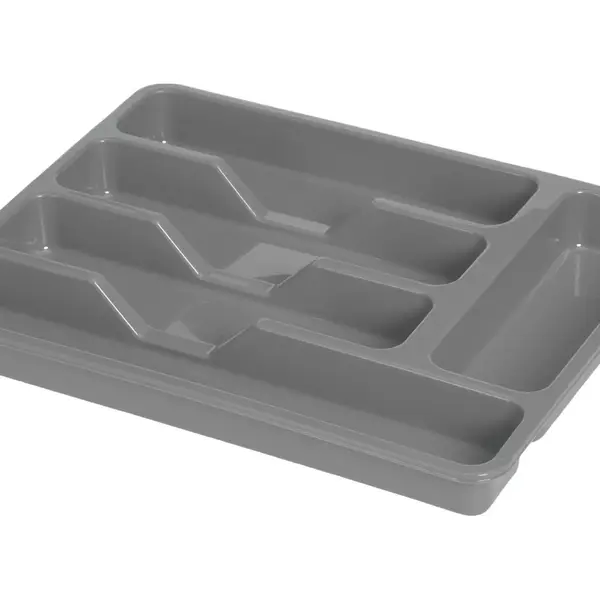 Excellent Houseware Bestekbak/keuken Organizer - 5-Vaks - Grijs - 33, 5 X 26, 5 X 3, 5 Cm thumbnail