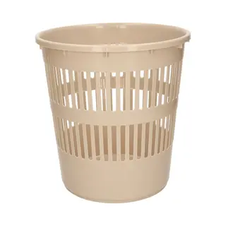 Plasticforte Afvalemmer - 10 Liter - 28 Cm - Kunststof - Taupe - Prullenmand