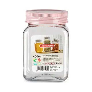 Plasticforte Forte Plastics Voorraadpot/bewaarpot - 400 Ml - Kunststof - Oud Roze - B7 X H11 Cm