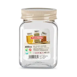 Plasticforte Forte Plastics Voorraadpot/bewaarpot - 400 Ml - Kunststof - Beige - B7 X H11 Cm