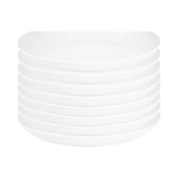 PlasticForte Rond Bord/camping Bord - 8x - D25 Cm - Ivoor Wit - Kunststof thumbnail