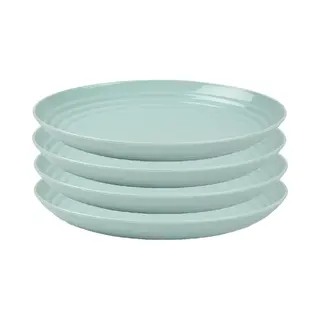 PlasticForte Rond Bord/camping Bord - 4x - D22 Cm - Mintgroen - Kunststof