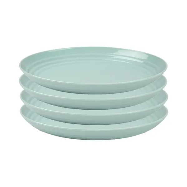 PlasticForte Rond Bord/camping Bord - 4x - D22 Cm - Mintgroen - Kunststof thumbnail